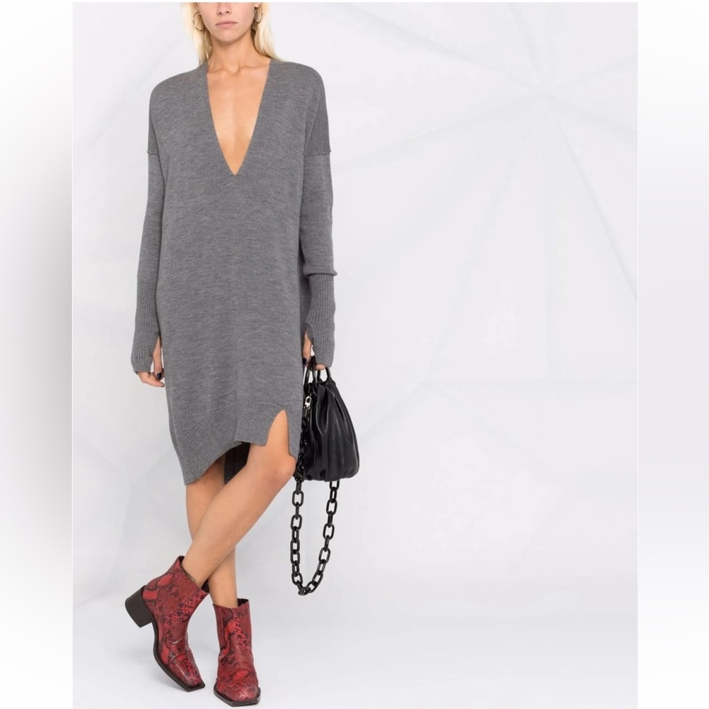 Zadig & Voltaire Deep V Neck Dress XS